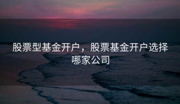 股票型基金开户，股票基金开户选择哪家公司