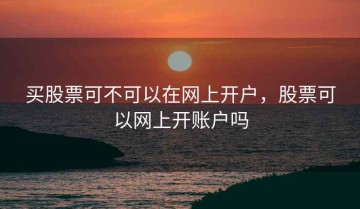买股票可不可以在网上开户，股票可以网上开账户吗