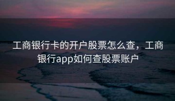 工商银行卡的开户股票怎么查，工商银行app如何查股票账户