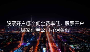 股票开户哪个佣金费率低，股票开户哪家证券公司好佣金低