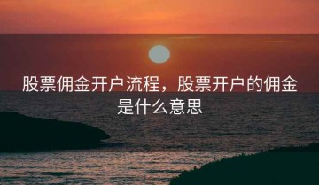 股票佣金开户流程，股票开户的佣金是什么意思