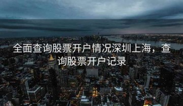 全面查询股票开户情况深圳上海，查询股票开户记录