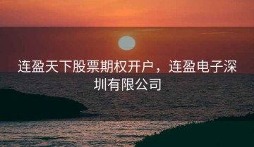 连盈天下股票期权开户，连盈电子深圳有限公司