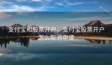 支付宝和股票开户，支付宝股票开户怎么取消申请