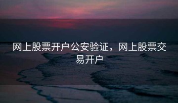 网上股票开户公安验证，网上股票交易开户
