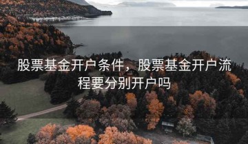股票基金开户条件，股票基金开户流程要分别开户吗
