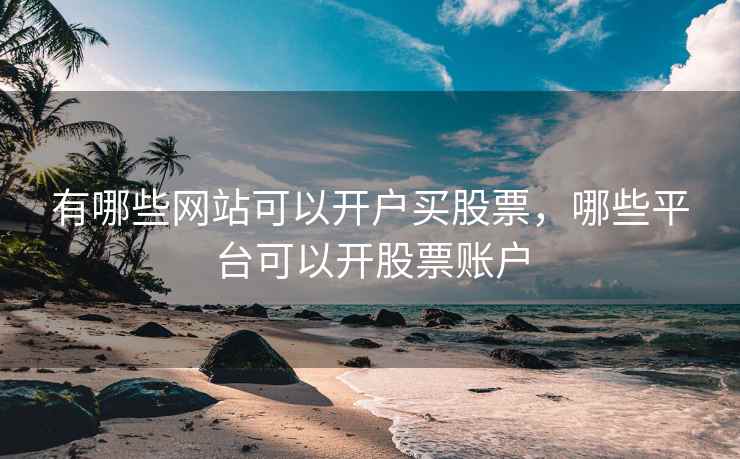 有哪些网站可以开户买股票，哪些平台可以开股票账户