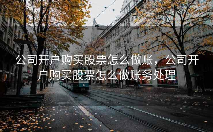 公司开户购买股票怎么做账，公司开户购买股票怎么做账务处理
