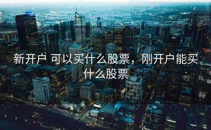 新开户 可以买什么股票，刚开户能买什么股票