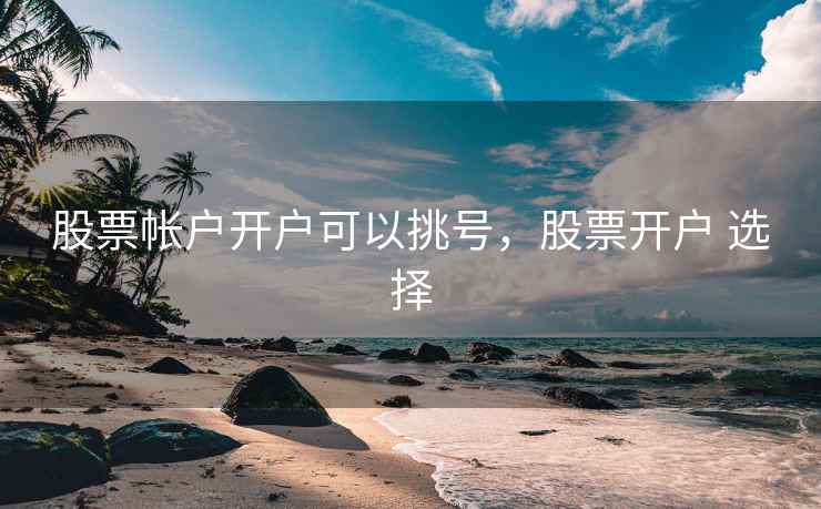 股票帐户开户可以挑号,股票开户 选择 股票帐户开户可以挑号,股票开户 选择