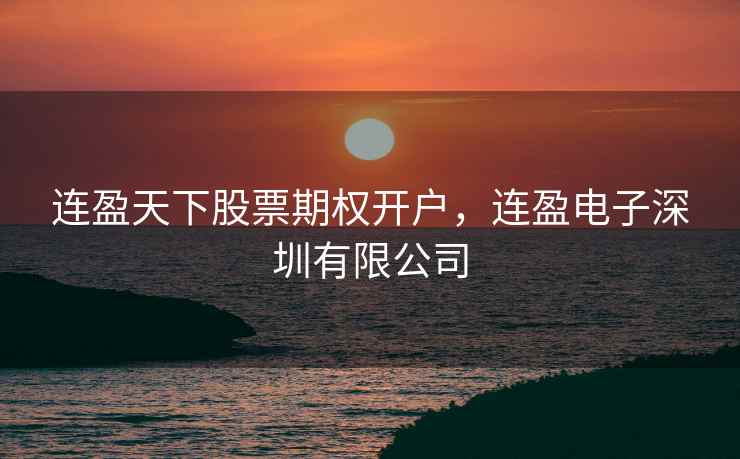 连盈天下股票期权开户，连盈电子深圳有限公司