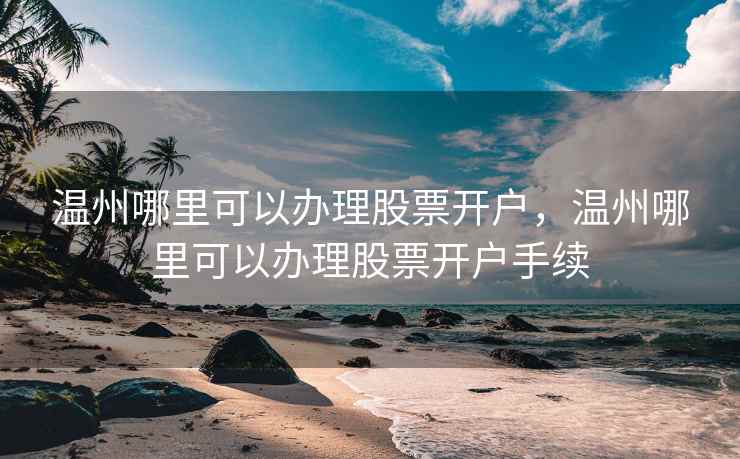 温州哪里可以办理股票开户,温州哪里可以办理股票开户手续 温州哪里可以办理股票开户,温州哪里可以办理股票开户手续