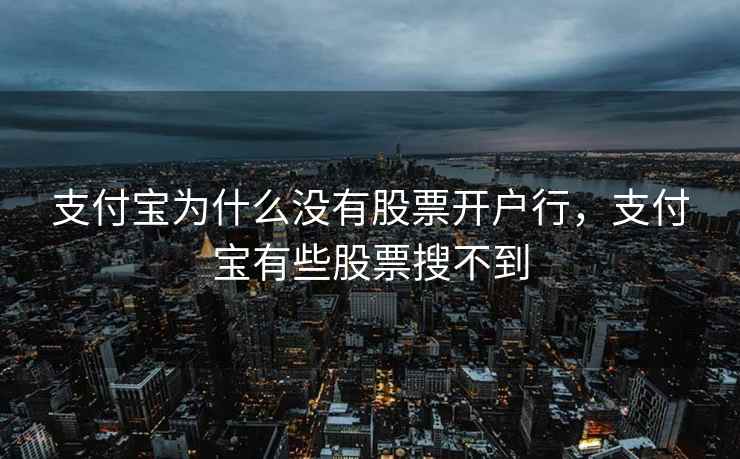 支付宝为什么没有股票开户行,支付宝有些股票搜不到 支付宝为什么没有股票开户行,支付宝有些股票搜不到