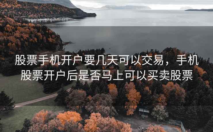 股票手机开户要几天可以交易,手机股票开户后是否马上可以买卖股票 股票手机开户要几天可以交易,手机股票开户后是否马上可以买卖股票