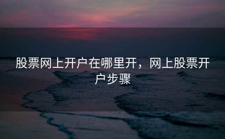 股票网上开户在哪里开,网上股票开户步骤 股票网上开户在哪里开,网上股票开户步骤